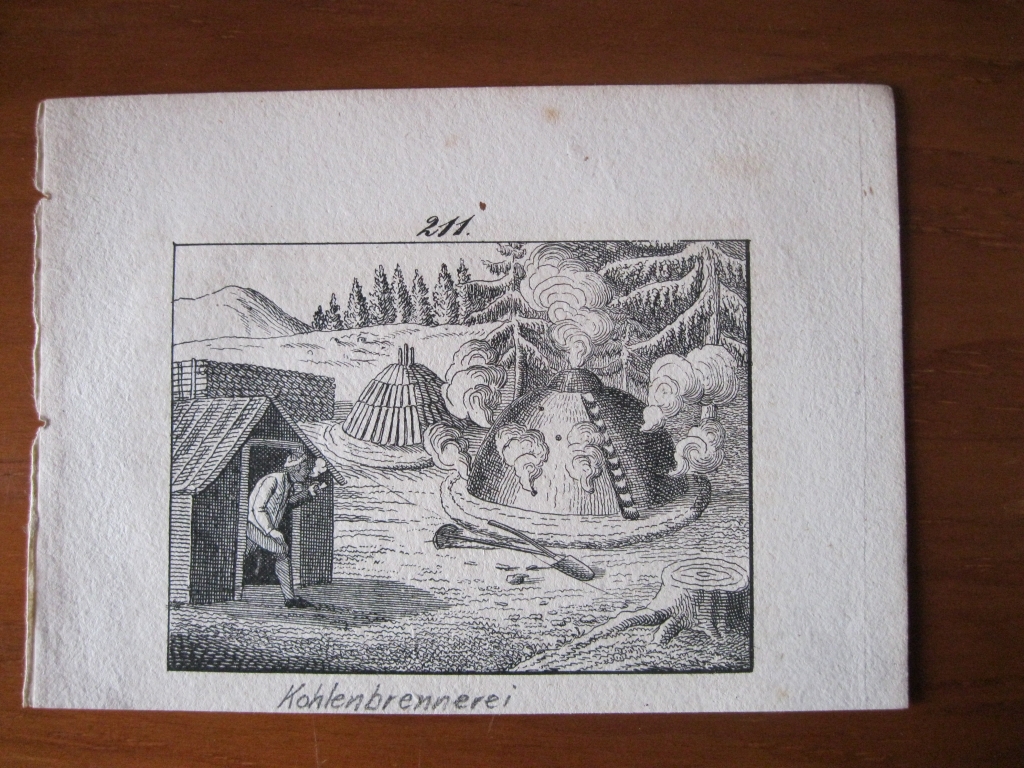 El carbonero en el bosque, circa 1850. Anónimo